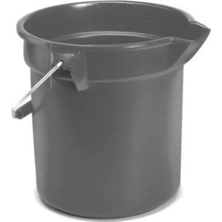 RUBBERMAID COMMERCIAL 10QT GRY RND Bucket FG296300GRAY